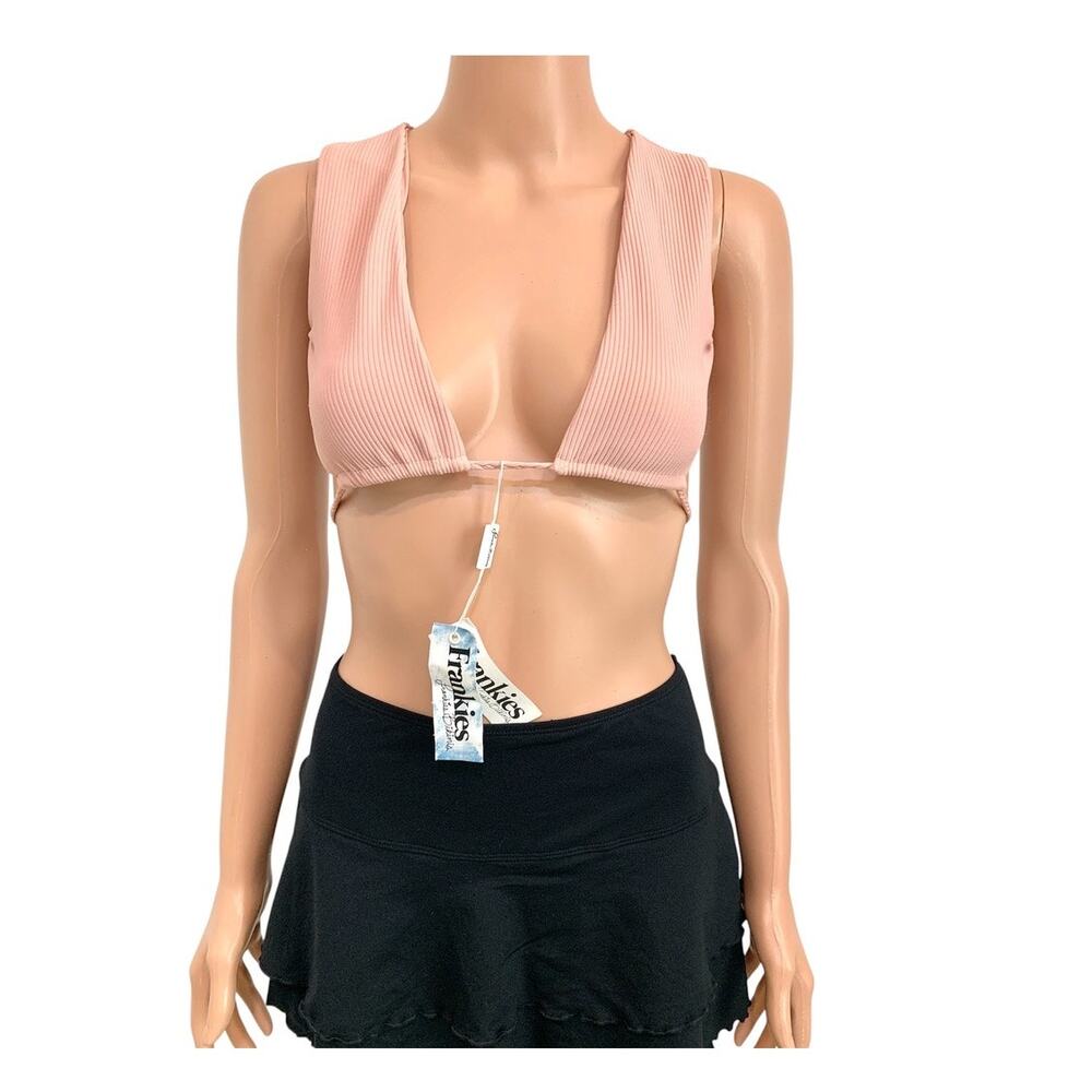 Frankies Bikinis XS Shea ribbed bikini top SW2 3423